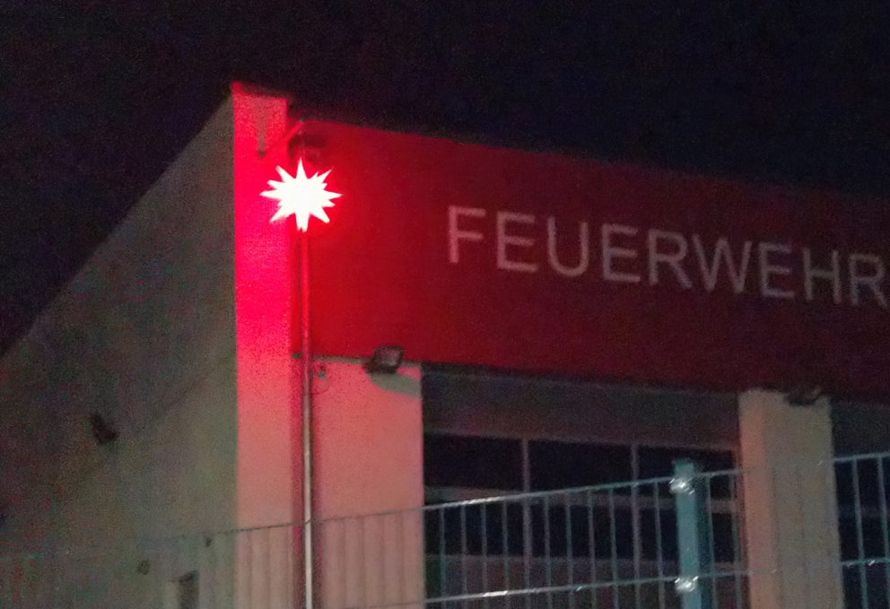 Ein leuchtender Herrnhuter Stern