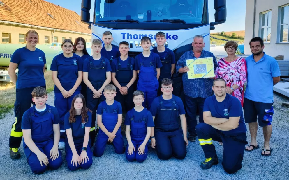 Jugendfeuerwehr beim Fuhrbetrieb Thomschke